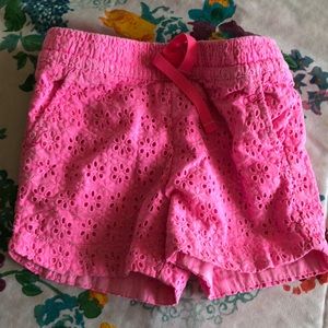 Cat & Jack pink eyelet 3T shorts